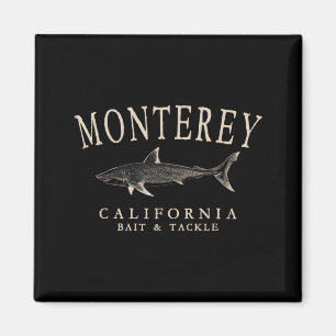 Imán Monte California Tiburón Retro Marfil Arte Pesca