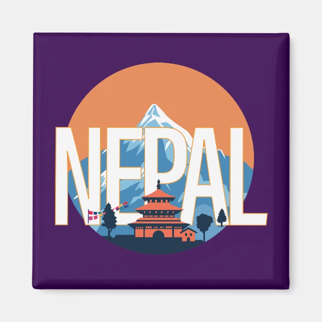 Imán Monte del Templo en Nepal Everest (Frente)