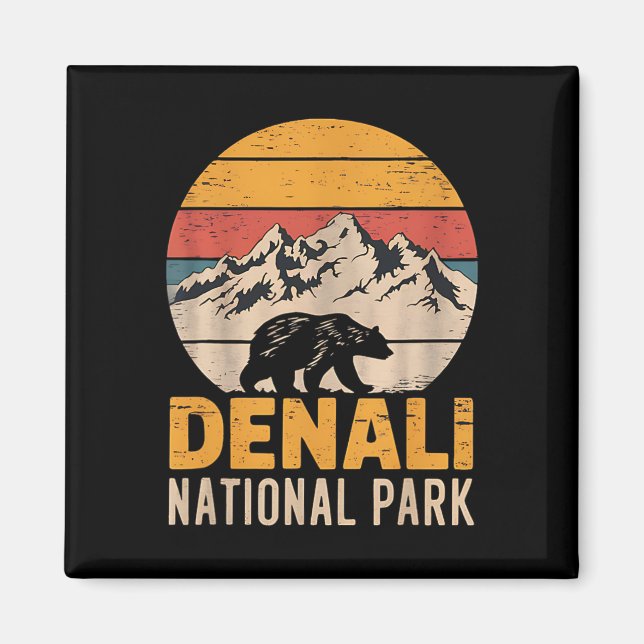 Imán Monte Denali Alaska Montañero Climber Nacional  (Frente)