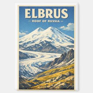 Imán Monte Elbrus, Rusia, en un clásico retro