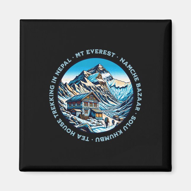 Imán Monte Everest Namche Bazaar Casa de Té Trekking Ne (Frente)
