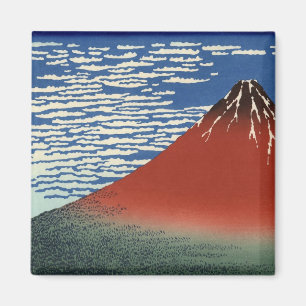 Imán Monte Fuji en clima transparente (Fuji rojo) (Hoku