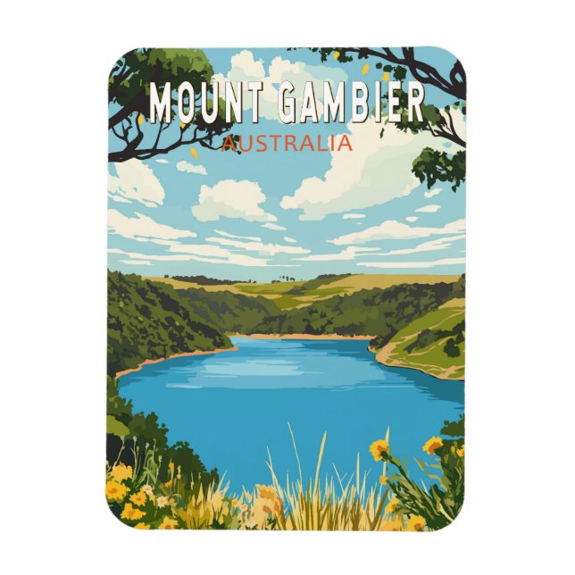 Imán Monte Gambier Australia Vintage (Vertical)