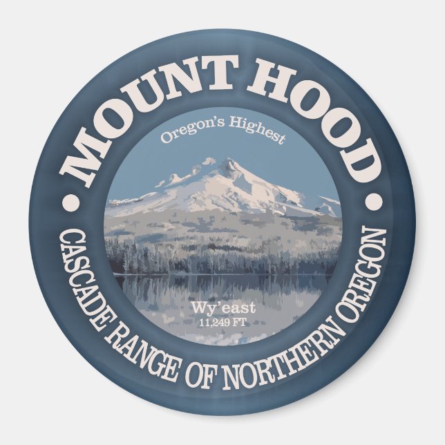 Imán Monte Hood (invierno) (Frente)