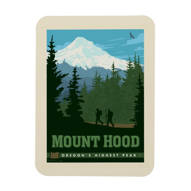 Imán Monte Hood | Oregon (Vertical)