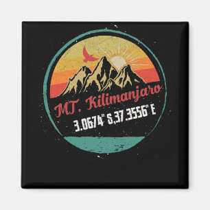 Imán Monte Kilimanjaro con coordenadas GPS