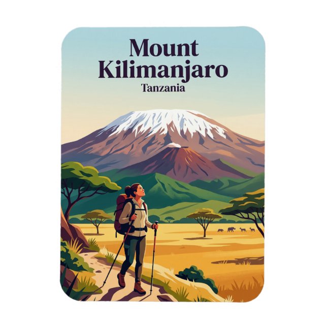 Imán Monte Kilimanjaro Tanzania (Vertical)