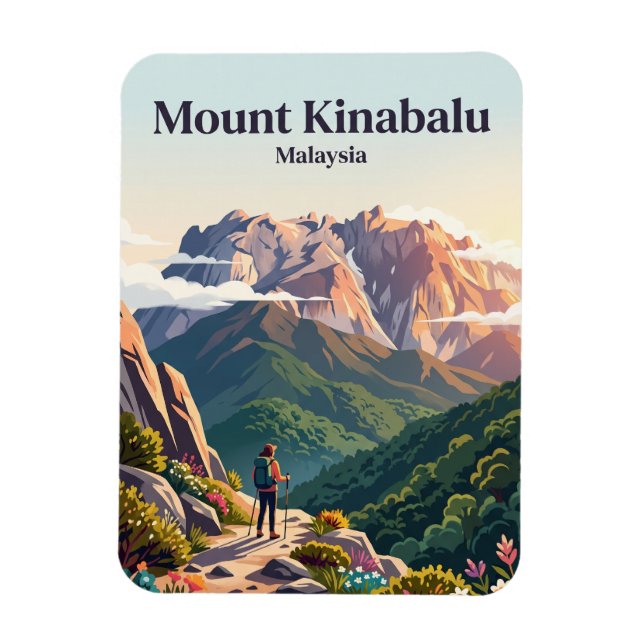 Imán Monte Kinabalu Malasia (Vertical)