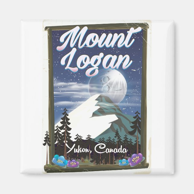 Imán Monte Logan, Yukon, Canadá (Frente)