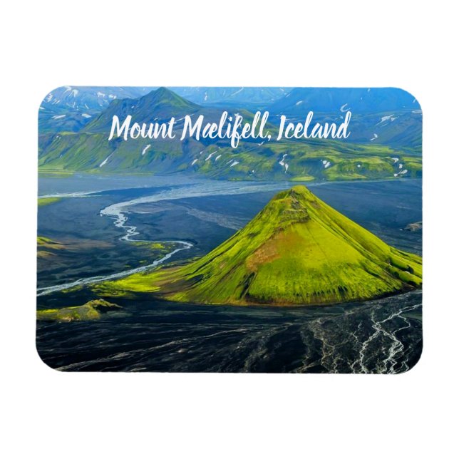 Imán Monte Mælifell Islandia estilizado (Horizontal)