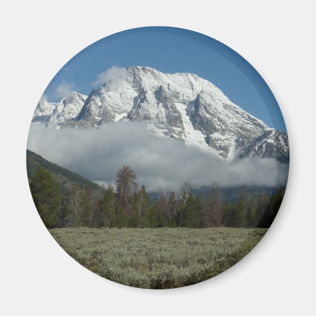 Imán Monte Moran y nubes en Grand Teton (Frente)