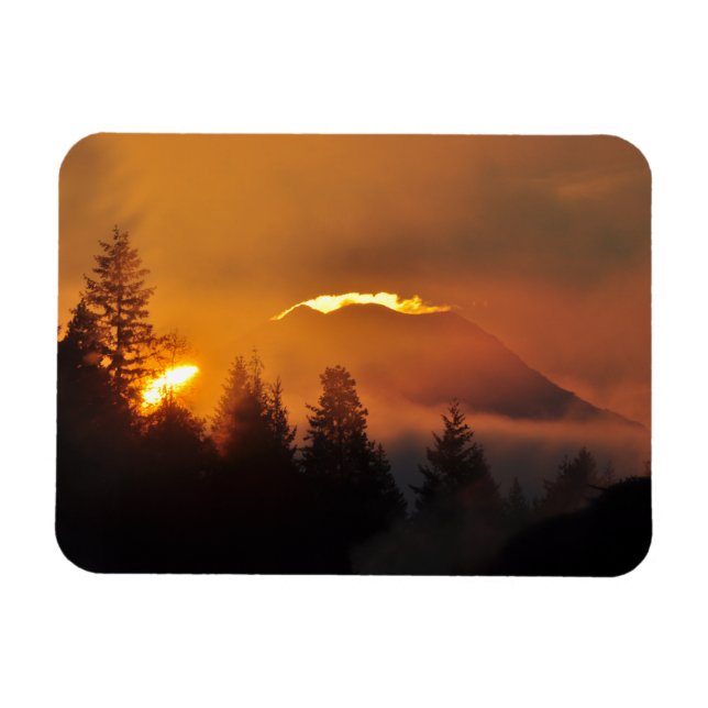 Imán Monte Rainier al amanecer (Horizontal)