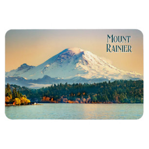 Imán Monte Rainier Lago Washington Pacífico Noroeste