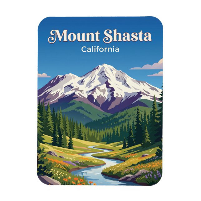 Imán Monte Shasta California (Vertical)