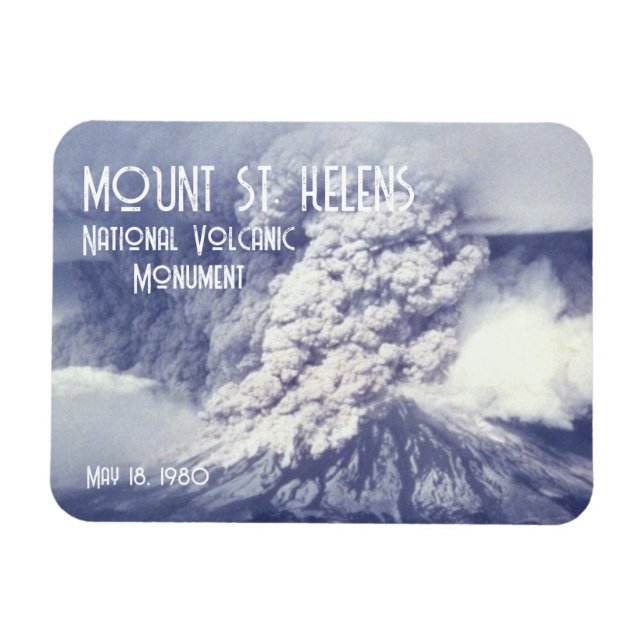 Imán Monte St. Helens Eruption Magnet (Horizontal)