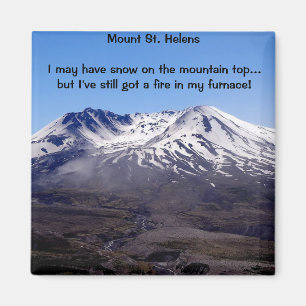 Imán Monte St. Helens Magnet con pie de foto