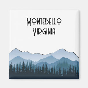 Imán Montebello VA Montañas Blue Ridge Azul Personaliza