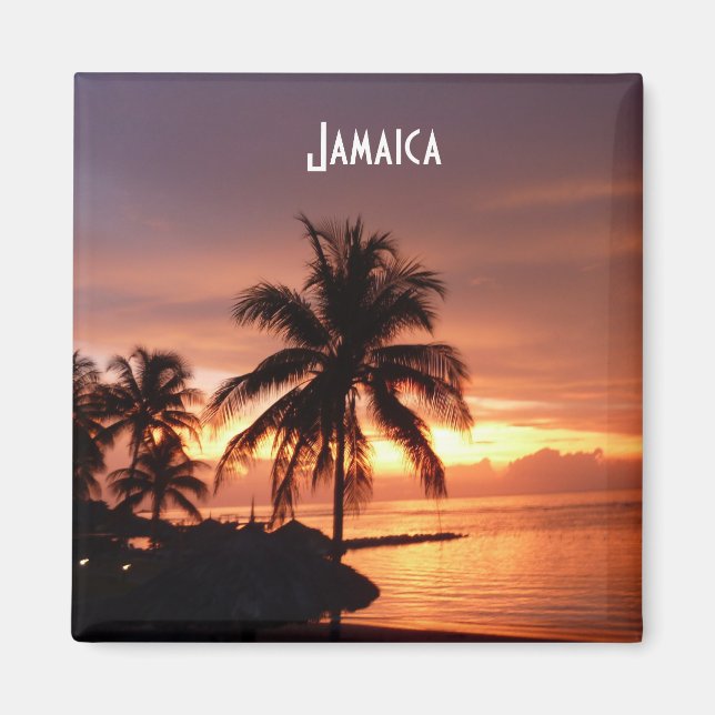 Imán Montego Bay Jamaica Sunset Photo Magnet (Frente)