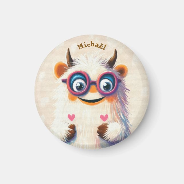 Imán Monter Valentine's Day Heart Badge Kids School  (Frente)