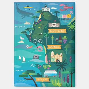 Imán Monterey + Carmel Refrigerator Magnet