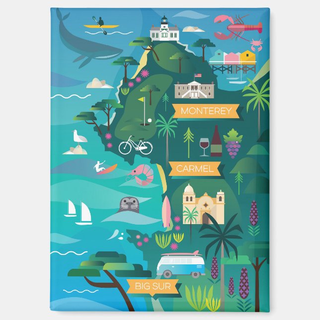 Imán Monterey + Carmel Refrigerator Magnet (Anverso)