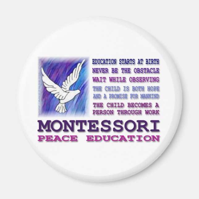 Imán Montessori Dove (Frente)