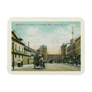 Imán Montgomery St., Jersey City NJ 1908 Estilo Vintage