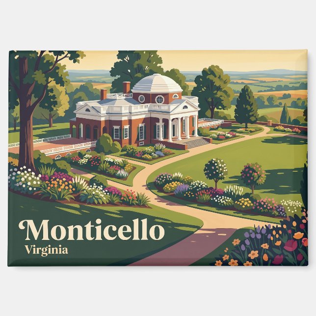 Imán Monticello Virginia (Anverso)