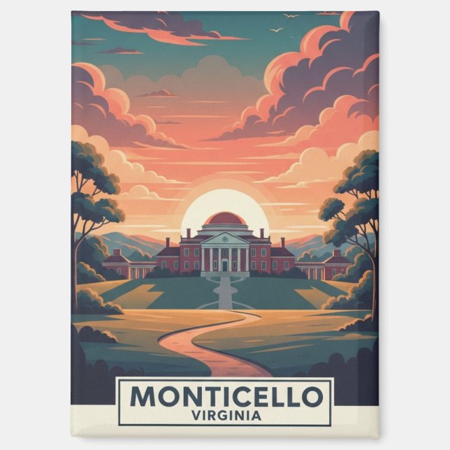 Imán Monticello Virginia Travel (Anverso)