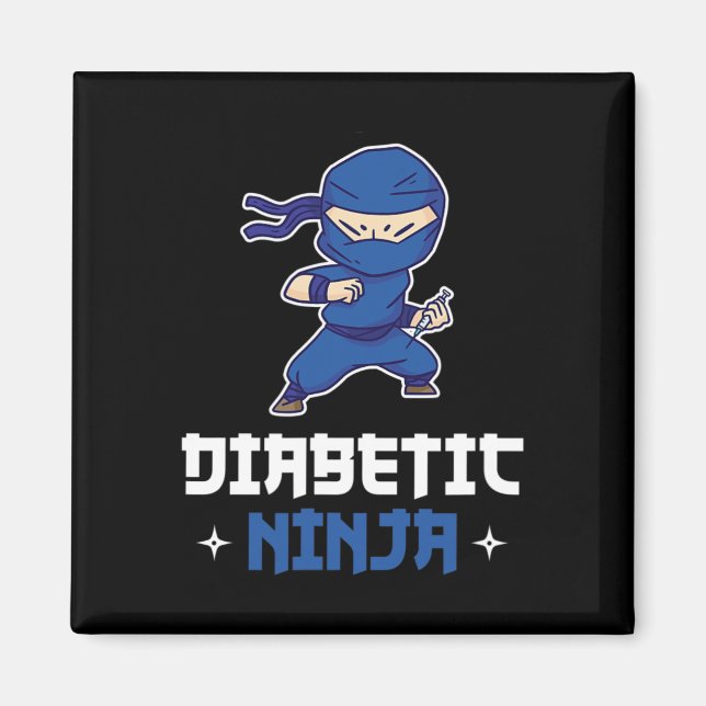 Imán Monto de Conciencia Diabetes Ninja T1d (Frente)