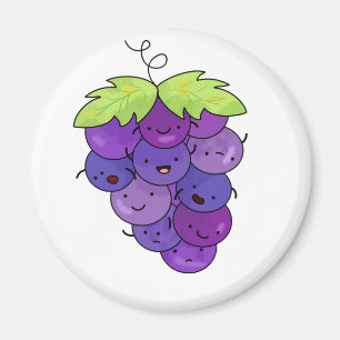 Imán Montón De Uvas Cute Kawaii