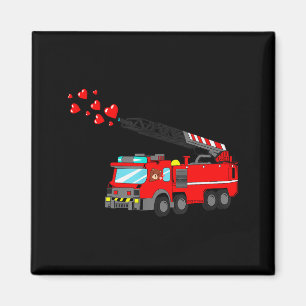 Imán Montones De Amor Camión De Bomberos Día De San Val