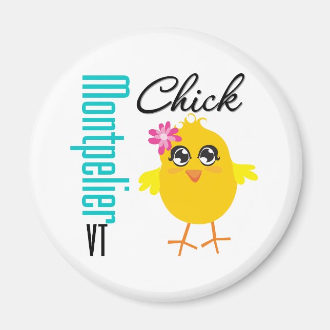 Imán Montpelier VT Chick (Frente)