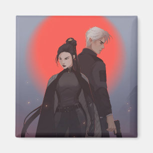 Imán Monty & Strong - Mona Finden art - Simon & Michiko