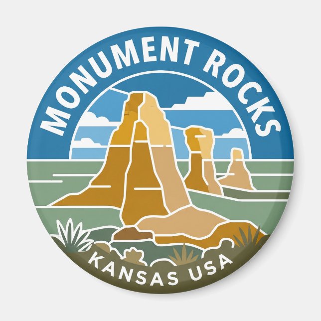 Imán Monument Rocks EE. UU. (Frente)