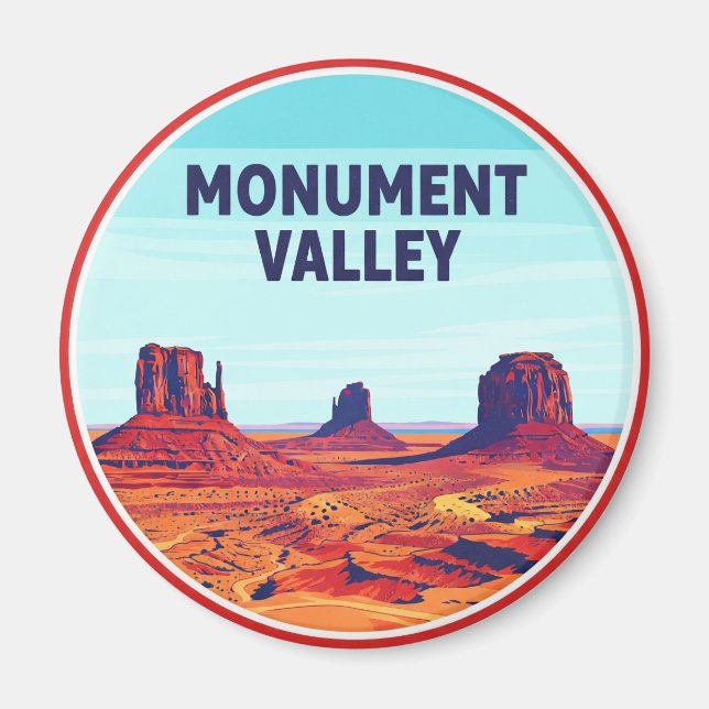 Imán Monument Valley Viaje Nación Navajo Carretera (Frente)