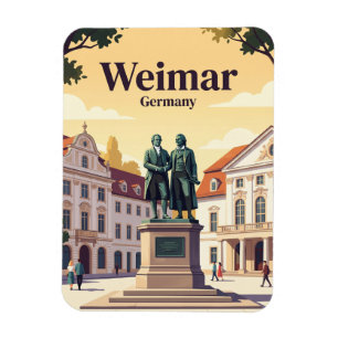 Imán Monumento a Goethe-Schiller, Weimar, Turingia, Ale