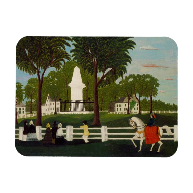 Imán Monumento a la Batalla de Lexington, c.1830 (Horizontal)