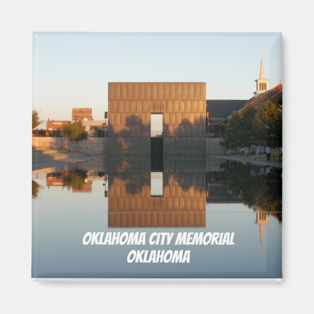 Imán Monumento a la ciudad de Oklahoma, OK (Frente)