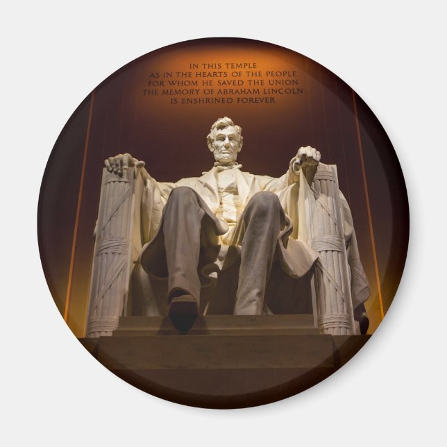Imán Monumento a Lincoln De Noche - Washington D.C. (Frente)