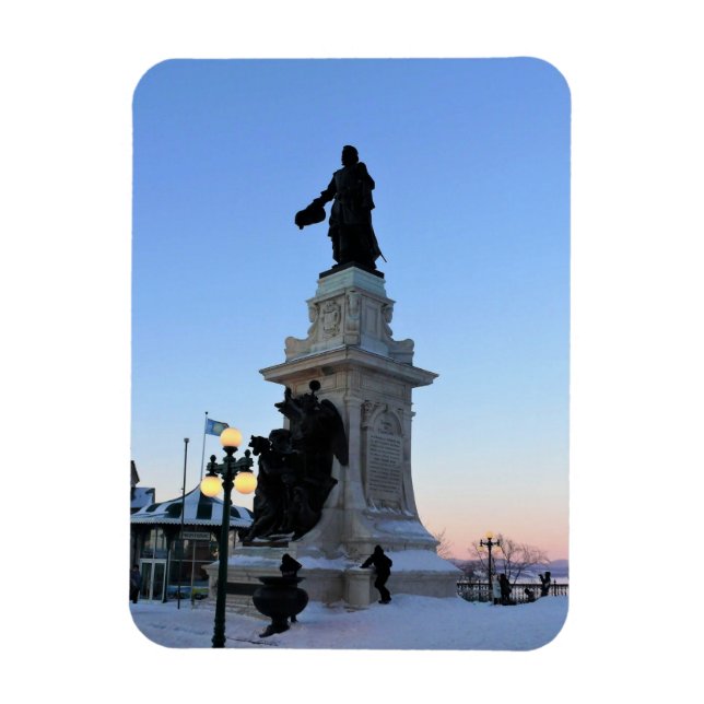 Imán Monumento a Samuel De Champlain, Quebec, Canadá (Vertical)