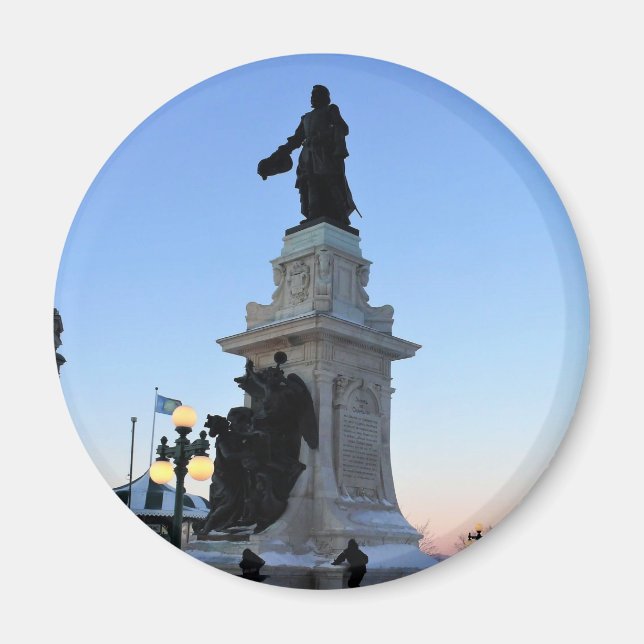 Imán Monumento a Samuel De Champlain, Quebec, Canadá (Frente)