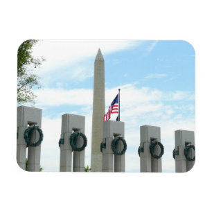 Imán Monumento a Washington y Monumento a la Segunda Gu