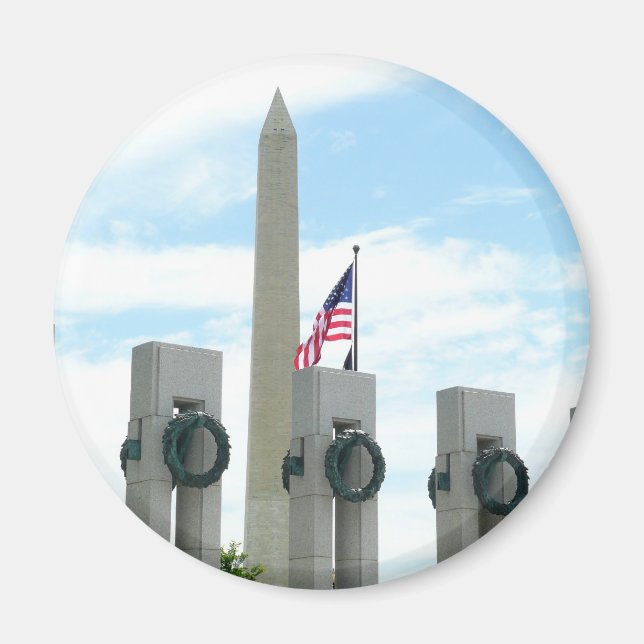 Imán Monumento a Washington y Monumento a la Segunda Gu (Frente)