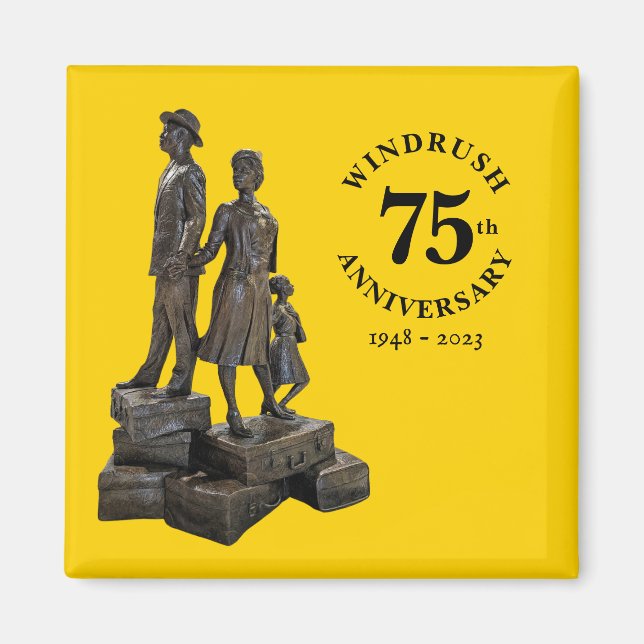 Imán Monumento al 75° Aniversario de Windrush (Frente)