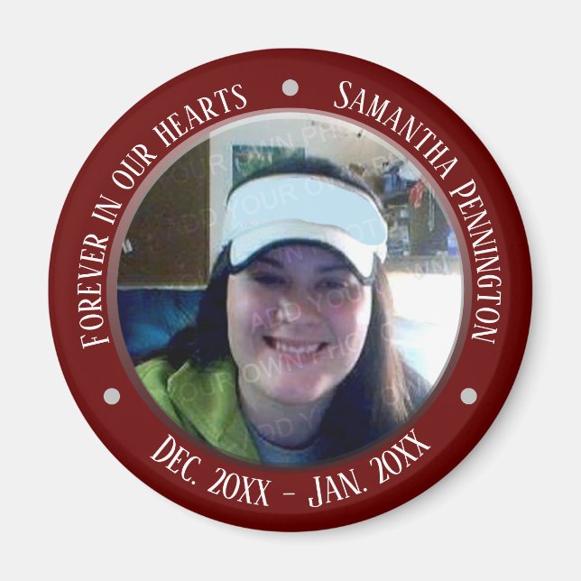 Imán Monumento conmemorativo para siempre en nuestro co (Frente)