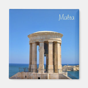 Imán Monumento en los jardines de Baracca en Malta viaj