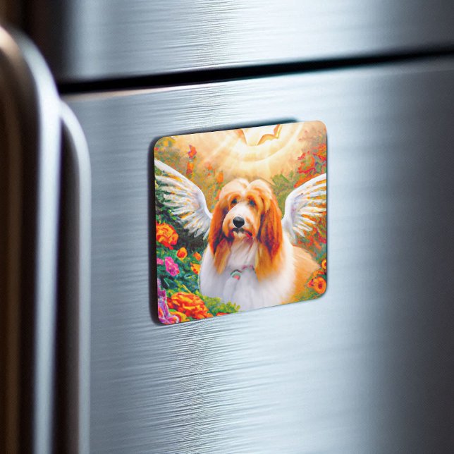 Imán Monumento Mascota de Bearded Collie Angel Wings (Subido por el creador)
