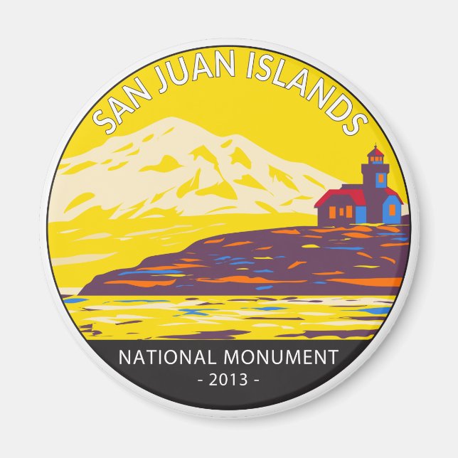 Imán Monumento Nacional a las Islas San Juan Washington (Frente)