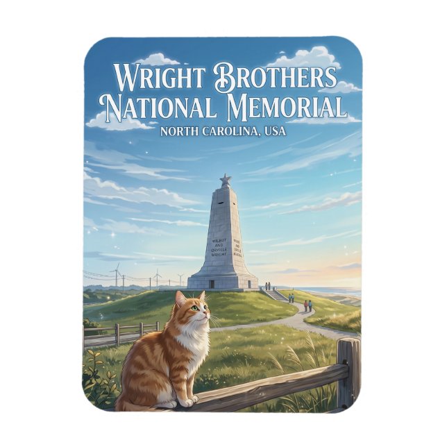 Imán Monumento Nacional a los Hermanos Wright EE. UU. (Vertical)
